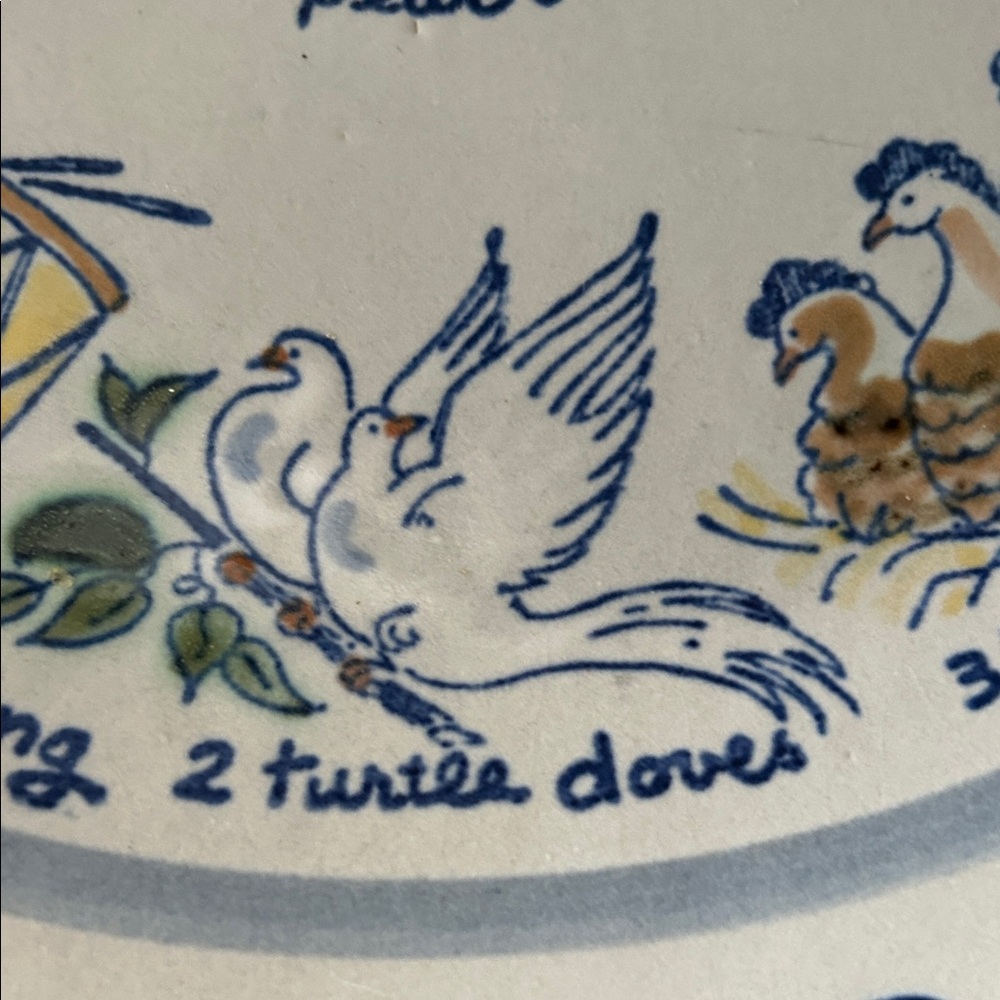 Vintage Louisville Stoneware -  The Twelve Days of Christmas Decorative Plate - Picture 14 of 16